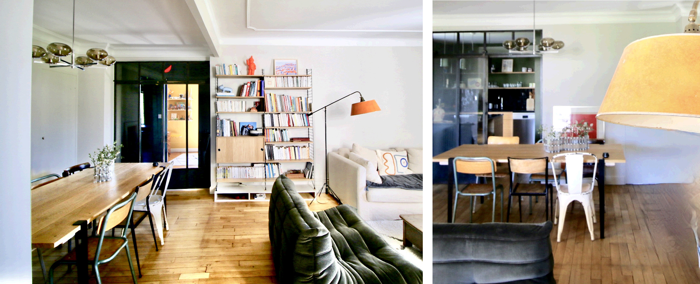 Julie Drevet Architecte d'intérieur Designer : Dijon - rénovation / réorganisation de la zone cuisine / entrée / séjour / sdb d'un appartement 