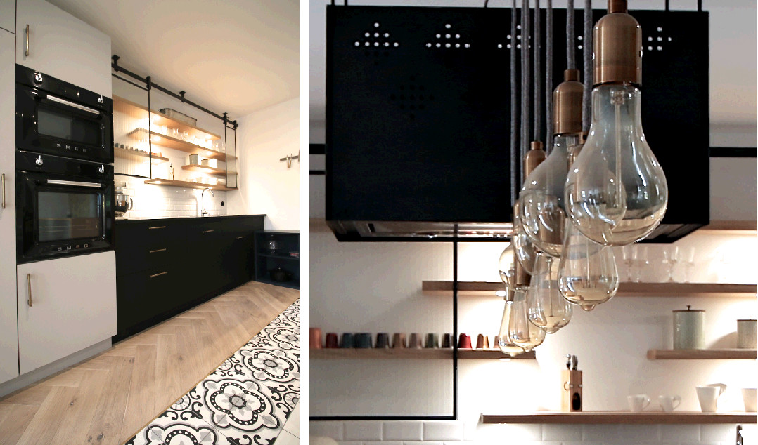 Julie Drevet Architecte d'intérieur Designer : TRANSFORMATION DES ESPACES CUISINE / SÉJOUR D'UNE MAISON