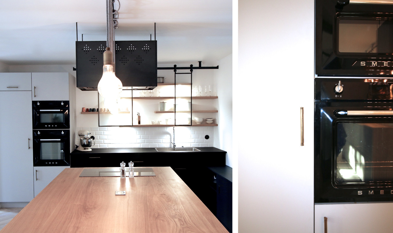 Julie Drevet Architecte d'intérieur Designer : TRANSFORMATION DES ESPACES CUISINE / SÉJOUR D'UNE MAISON